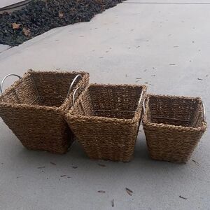 Pier 1 Weaved Nesting Baskets Decor (3)